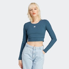 adidas Originals Essentials Cropped Rib Longsleeve noir