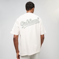 New Era MLB Oakland World Series Back Wordmark Oversized Tee beige