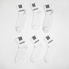 adidas Sportswear Calcetines Crew Cushion Linear (3 Pack) blanco