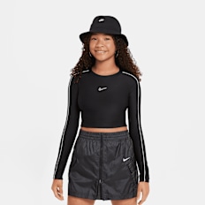Nike Sportswear Crop Long Sleeve Top SW grau