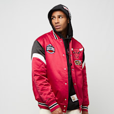 Mitchell & Ness NBA Heavyweight Satin Jacket Chicago Bulls rosso