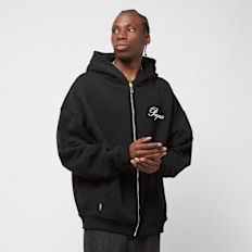 PEQUS Handwritten Logo Zip Hoodie negro