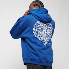 PEQUS Island of Heartbreaks Chrom Zip Hoodie blau