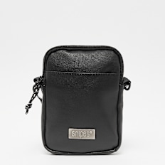 SNIPES Metal Badge Basic Logo Fake Leather Mobile Bag gris