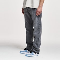 2Y STUDIOS Arun Open Hem Straight Jeans grau