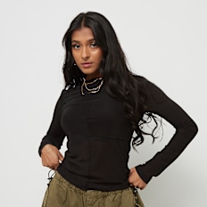 Urban Classics Exposed Seam Mesh Longsleeve czarny