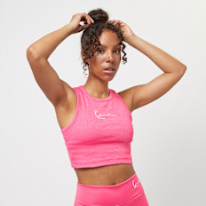 Karl Kani Small Signature Essential Racer Rib Top rosa