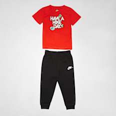 Nike Sportswear Shortsleeve Tee Fleece Pant Set (2 Piece) noir