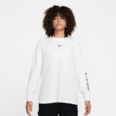 Nike Sportswear Longsleeve Tee Boyfriend Print Swoosh blanc