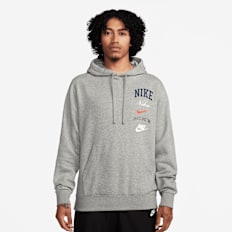 Nike Club Fleece Hoodie Stack Graphics grau