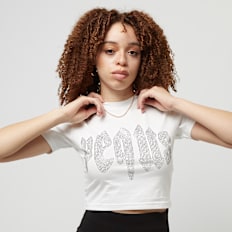 PEQUS Rhinestone Mythic Logo Top weiß