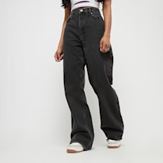 Sixth June Relaxed High Waist Denim Jeans negro