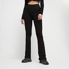 Sixth June Textured Wavy Pants czarny