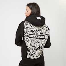 Sixth June Oversize Azulejos Printed Hoodie preto