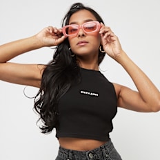 Sixth June Ribbed Tank Top SJ Logo preto