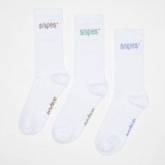 SNIPES 3 PACK - Basic Logo Crew Socks branco