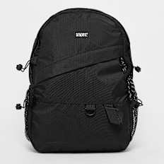 SNIPES Woven Label Basic Logo Multi Pocket Backpack nero