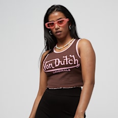 Von Dutch Originals Ashley Tops Cotton Rib blanco
