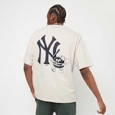 New Era MLB Food Graphic Oversized Tee New York Yankees beige