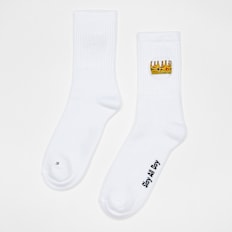 Slay All Day Crown Socks blanco