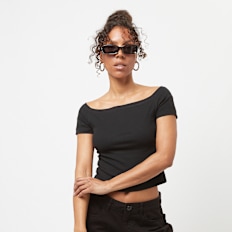 Urban Classics Organic Off Shoulder Rib Tee negro