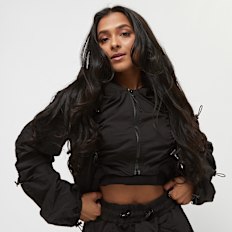 Smoke Rise Cropped Full Zip Hodie Jacket noir