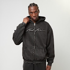 Karl Kani Autograph Heavy Oversized Zip Hoodie zwart