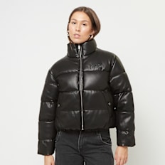 Karl Kani Serif Crop Polyurethan Puffer Jacke schwarz
