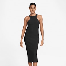 Nike Sportswear Chill Knit Rib Midi Dress schwarz
