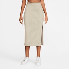 Nike   Sportswear Chill Knit Ribbed Midi Skirt beż