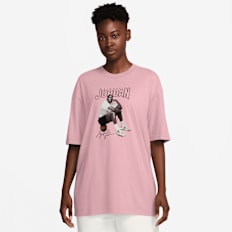 Jordan Short Sleeve Graphics Oversized Tee rosa