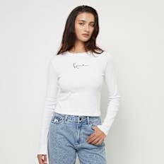 Karl Kani Small Signature Short Rib LS weiß