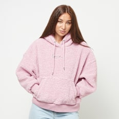 Karl Kani Metal Signature Teddy Oversized Hoodie lichtroze