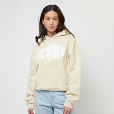 PEQUS Cropped Mythic Logo Patch Hoodie beż