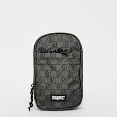 SNIPES Rubber Badge Basic Logo Pattern Small Sling Bag siva