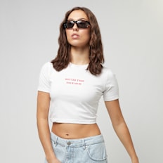 Pegador Reyna Cropped Baby Tee wit