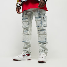 First Row Y2K Cargo Pants niebieski