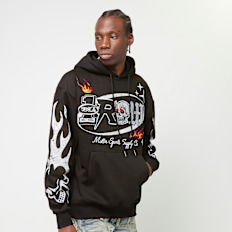 First Row Racing Hoodie W/Rhinestone zwart