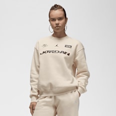 Jordan Brooklyn Fleece Crew-Neck Sweatshirt beige