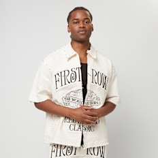 First Row FR WASHED SHIRTS W/STUD beige