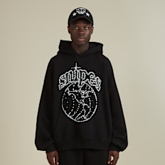 SNIPES Globe Studs Oversized Hoodie noir