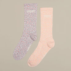 SNIPES 2 PACK - Basic Logo Confetti Crew Socks multicolor