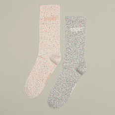 SNIPES 2 PACK - Basic Logo Confetti Crew Socks multicolor