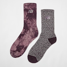 New Balance 2 PACK - Lifestyle Tie dye Midcalf Socks rood