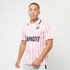 Capacité Logo Stripe Polo Tricot lichtroze