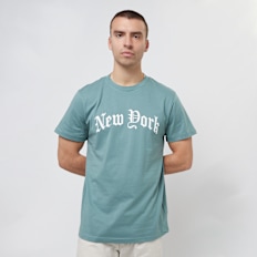 Mister Tee New York Wording Tee blu