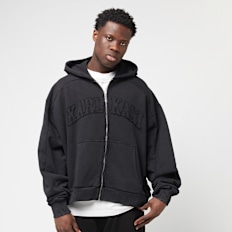 Karl Kani College Heavy Crop Zip Hoodie preto