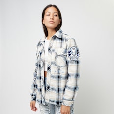 Smoke Rise Oversized Plaid Shirt blauw