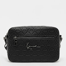 Karl Kani Signature Monogram All Over Print P Leather Messenger Bag preto