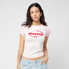 Karl Kani Woven Signature Heart Tiny Tee lichtroze